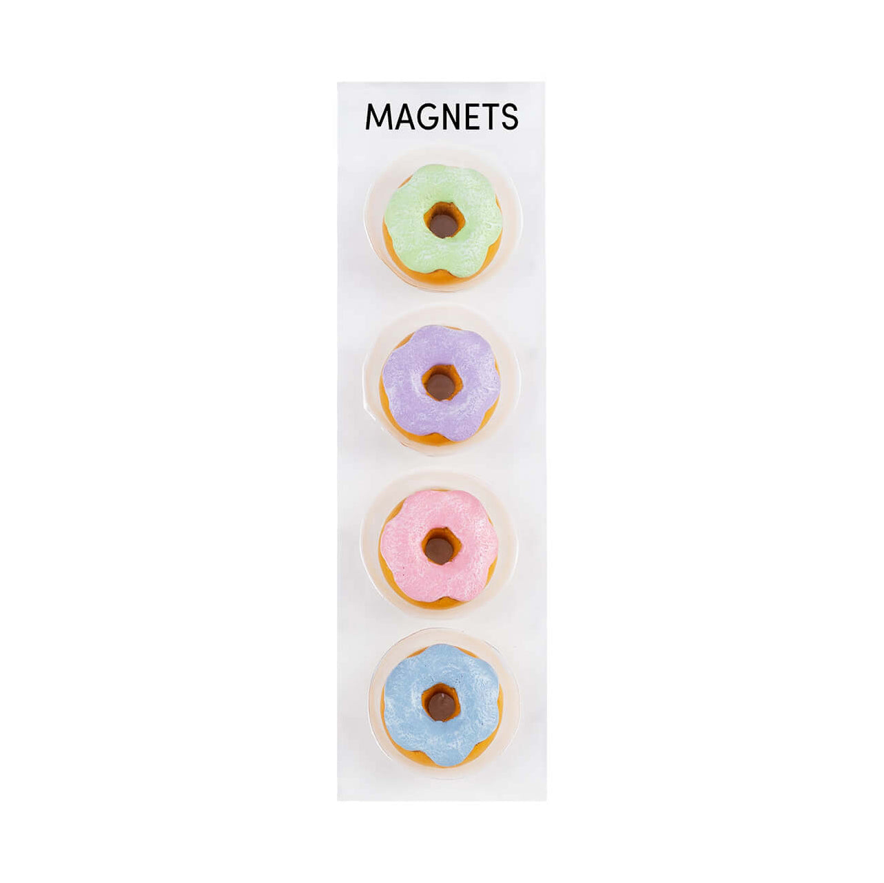 LOVG Colorful Donut Fridge Magnets - 4-Piece Decorative Hand-Painted Novelty Magnet Set