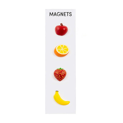 LOVG Colorful Fruit Fridge Magnets - 4-Piece Decorative Hand-Painted Novelty Magnet Set