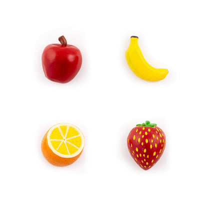 LOVG Colorful Fruit Fridge Magnets - 4-Piece Decorative Hand-Painted Novelty Magnet Set