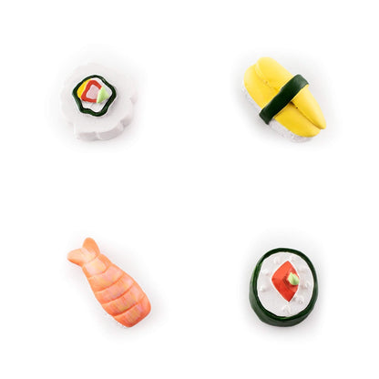 LOVG Colorful Sushi Fridge Magnets - 4-Piece Decorative Hand-Painted Novelty Magnet Set